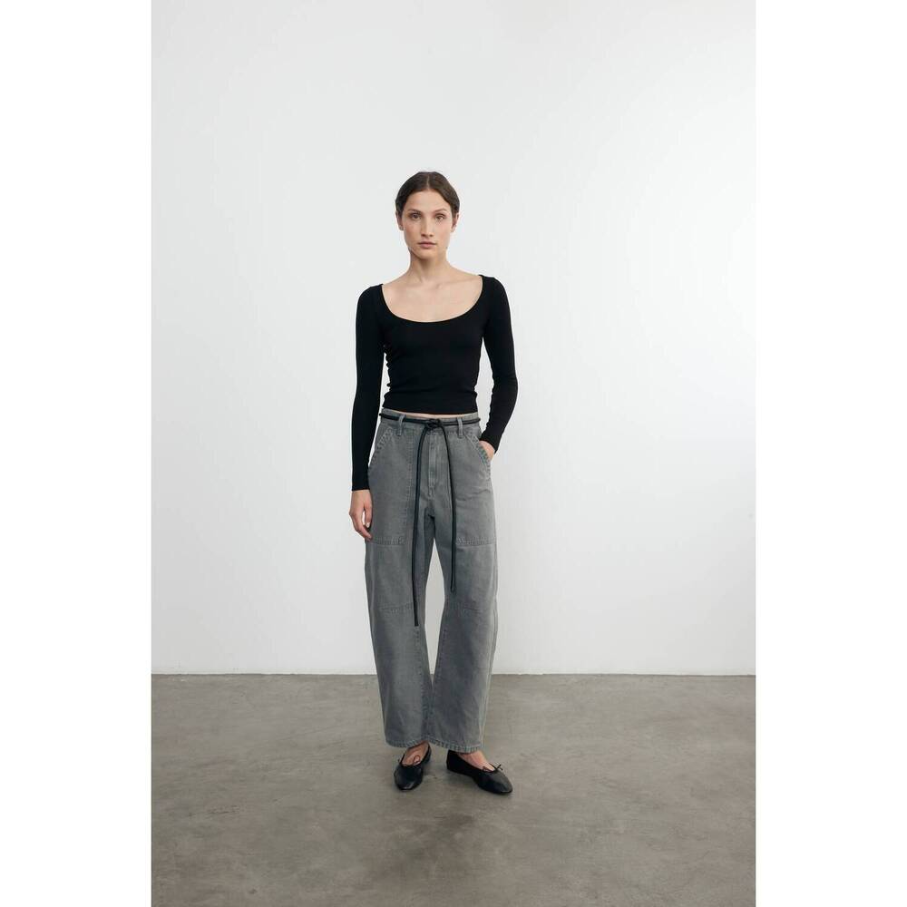 NEW ENZA COSTA smoked utility pant in washed grey